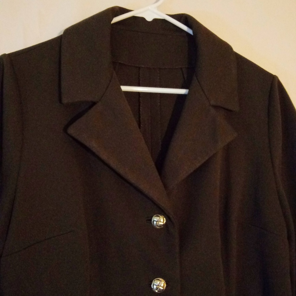 L 1970s Authentic Polyester Jacket Brown Vintage - image 4